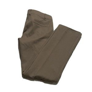 Betabrand Khaki High Rise Straight Leg Wear to Work Yoga Pants Pieties Small